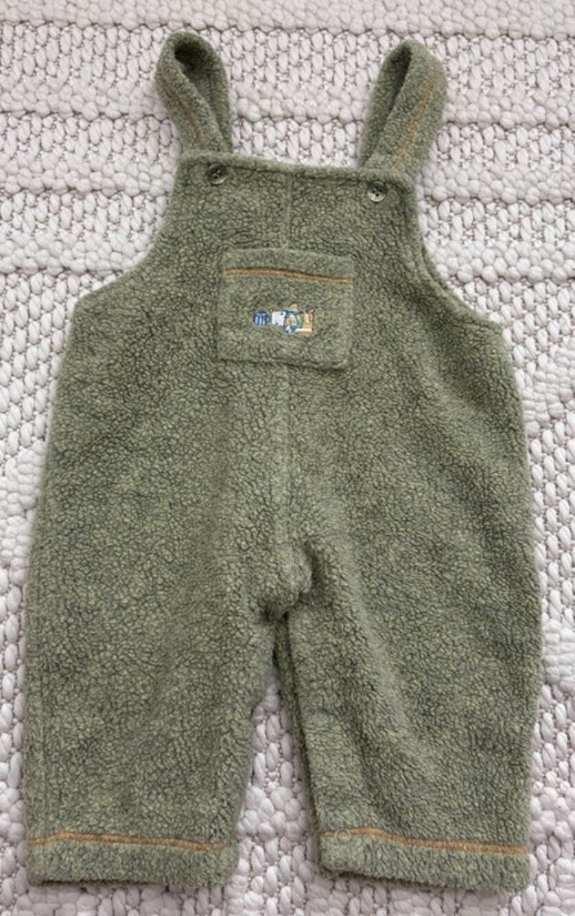 Baby Boy Kissy Kissy Green Embroidered Overalls Size 3-6 Months